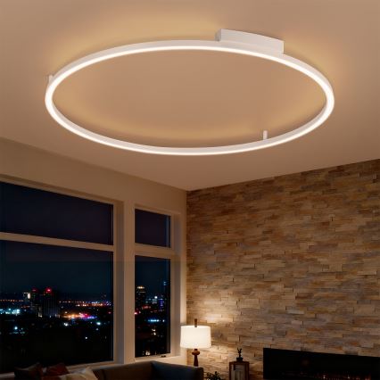 Brilagi - Luminaria de techo LED regulable PORTOFINO LED/85W/230V 3000-6000K Ø 120 cm blanca + mando a distancia