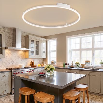 Brilagi - Luminaria de techo LED regulable PORTOFINO LED/85W/230V 3000-6000K Ø 120 cm blanca + mando a distancia