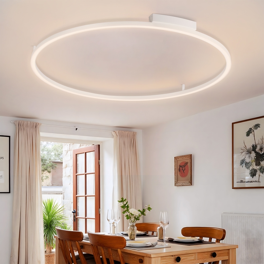 Brilagi - Luminaria de techo LED regulable PORTOFINO LED/85W/230V 3000-6000K Ø 120 cm blanca + mando a distancia