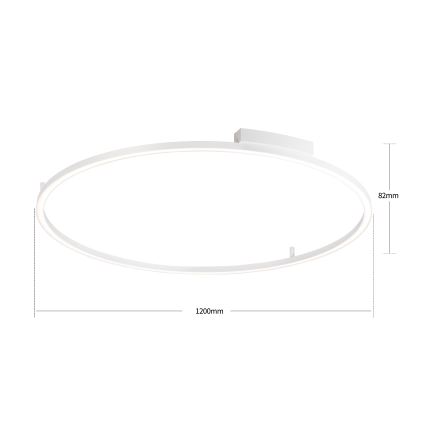 Brilagi - Luminaria de techo LED regulable PORTOFINO LED/85W/230V 3000-6000K Ø 120 cm blanca + mando a distancia