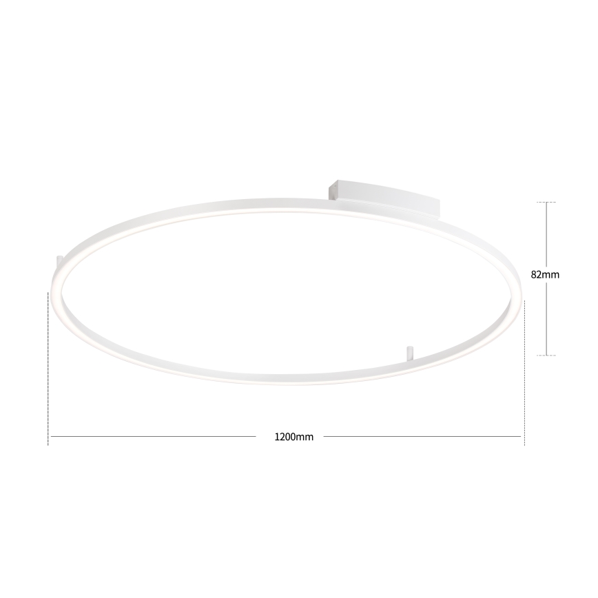 Brilagi - Luminaria de techo LED regulable PORTOFINO LED/85W/230V 3000-6000K Ø 120 cm blanca + mando a distancia