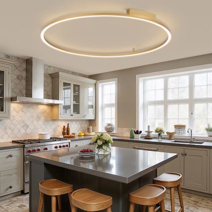 Brilagi - Lámpara de techo LED regulable PORTOFINO LED/85W/230V 3000-6000K Ø 120 cm en dorado + mando a distancia