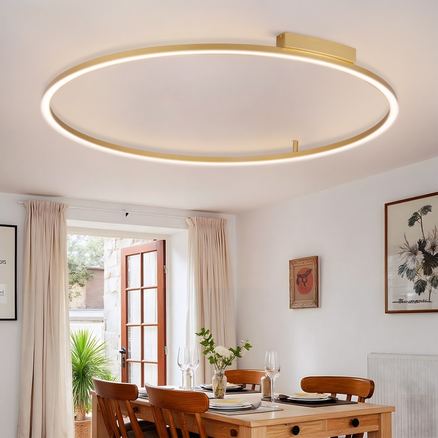 Brilagi - Lámpara de techo LED regulable PORTOFINO LED/85W/230V 3000-6000K Ø 120 cm en dorado + mando a distancia