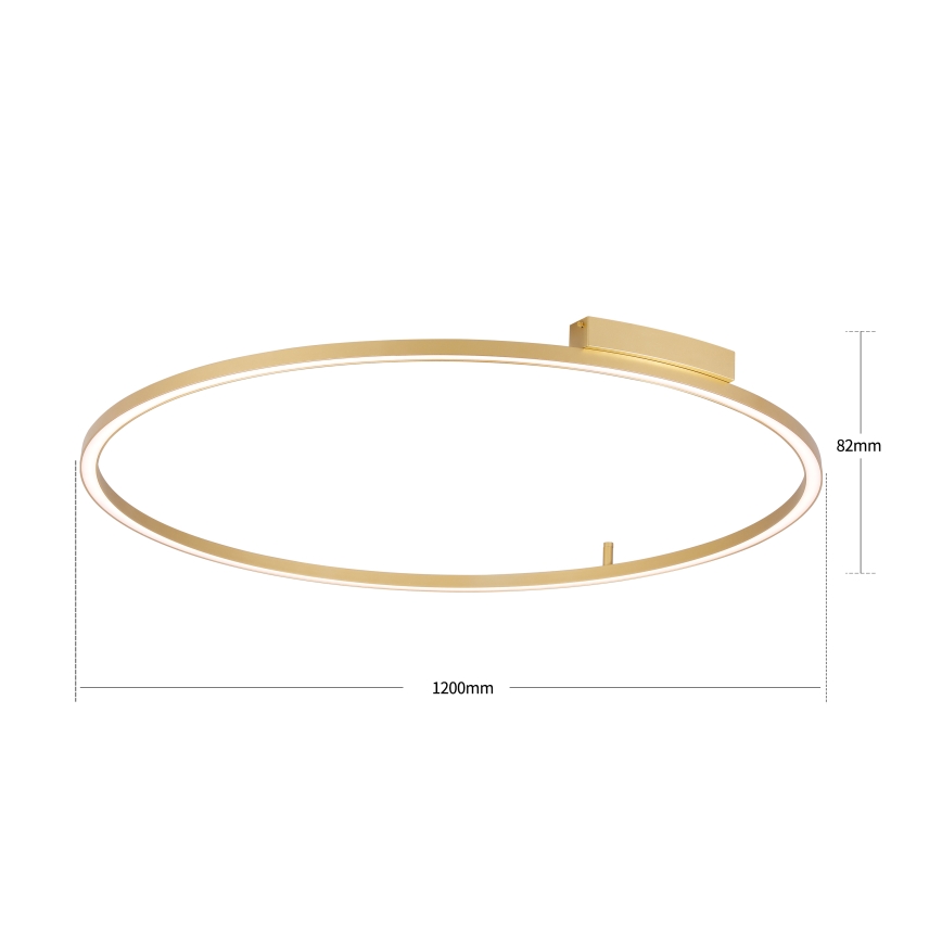 Brilagi - Lámpara de techo LED regulable PORTOFINO LED/85W/230V 3000-6000K Ø 120 cm en dorado + mando a distancia