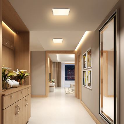 Brilagi - Plafón LED regulable SLIMFRAME LED/25W/230V 30x30 cm 3000-6000K blanco + control remoto
