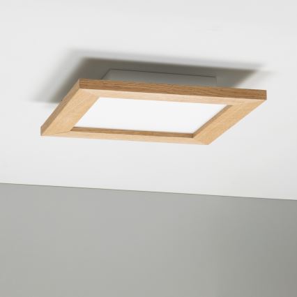 Brilagi - Plafón LED regulable SLIMFRAME WOOD LED/25W/230V 34x34 cm 3000-6000K marrón + control remoto