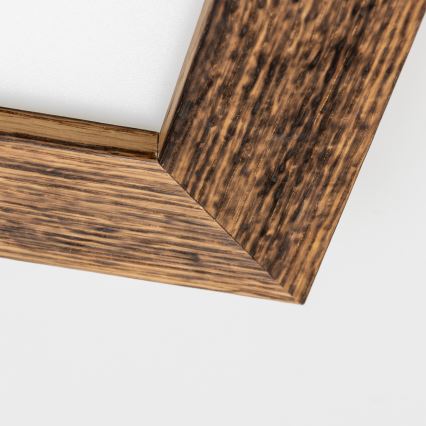Brilagi - Plafón LED regulable SLIMFRAME WOOD LED/25W/230V 34x34 cm 3000-6000K marrón + control remoto