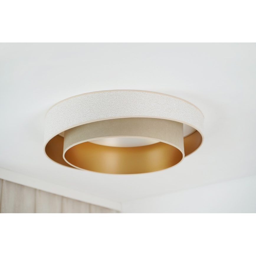 Brilagi - Plafón LED regulable VEGAS SHINE LED/24W/230V diá. 60 cm 3000/4000/6500K color crema/beige + control remoto
