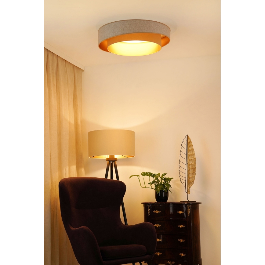 Brilagi - Plafón LED regulable VEGAS SHINE LED/24W/230V diá. 60 cm 3000/4000/6500K color crema/beige + control remoto