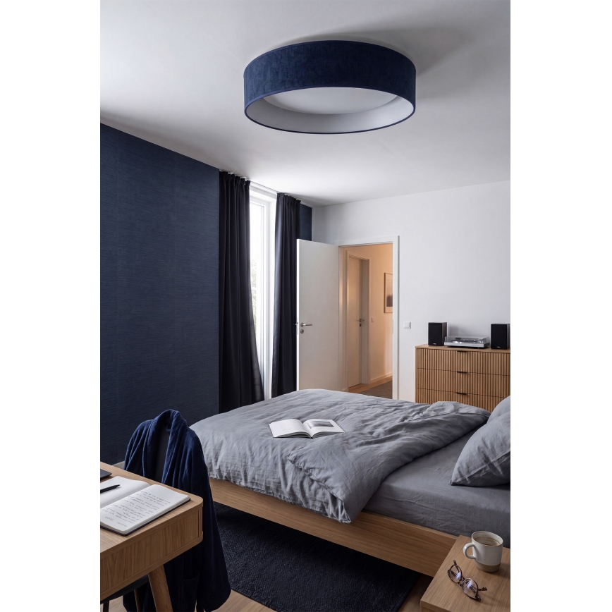 Brilagi - Luminaria de techo LED regulable VELVET SMARTIX LED/24W/230V 3000–6000K Ø 45 cm azul Wi‑Fi compatible con Tuya y Beacon + mando a distancia