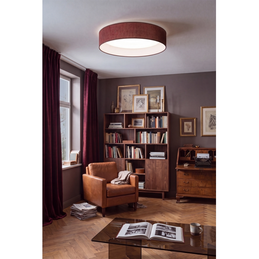 Brilagi - Plafón LED regulable VELVET SMARTIX LED/36W/230V 3000-6000K Ø 55 cm burdeos Wi-Fi Tuya Beacon + mando a distancia