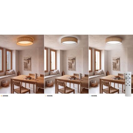 Brilagi - Plafón LED regulable VELVET SMART VARI LED/24W/230V 3000-6500K diámetro 45 cm beige + mando a distancia
