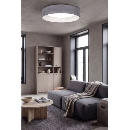 Brilagi - Luminaria de techo LED regulable VELVET SMART VARI LED/24W/230V 3000-6500K Ø 45 cm gris + mando a distancia