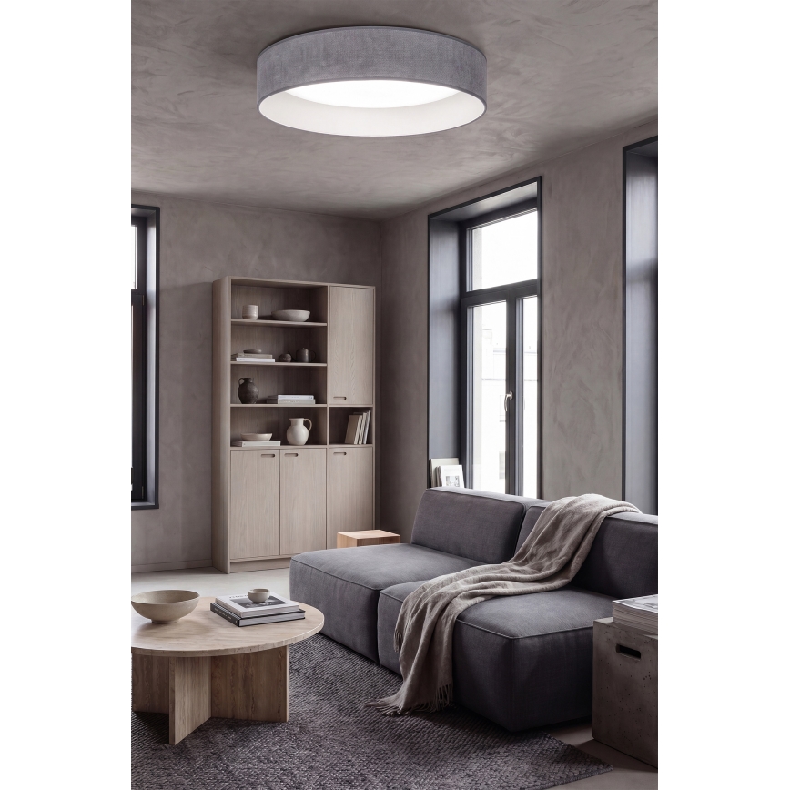 Brilagi - Luminaria de techo LED regulable VELVET SMART VARI LED/24W/230V 3000-6500K Ø 45 cm gris + mando a distancia