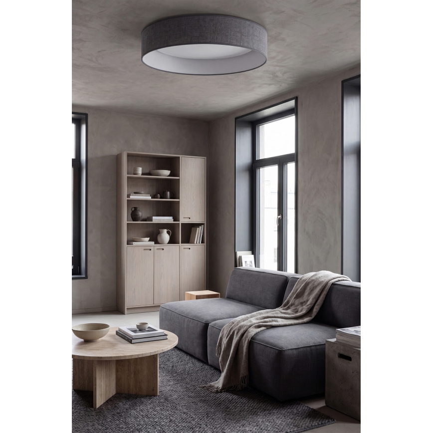 Brilagi - Luminaria de techo LED regulable VELVET SMART VARI LED/24W/230V 3000-6500K Ø 45 cm gris + mando a distancia