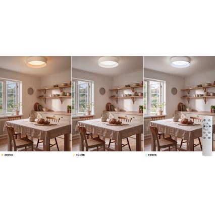 Brilagi - Lámpara de techo LED regulable VELVET SMART VARI LED/36W/230V 3000-6500K Ø 55 cm blanca + mando a distancia