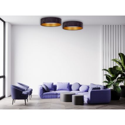 BRILAGI - Plafón LED regulable VELVET SMART LED/24W/230V d. 45 cm 2700-6500K Wi-Fi Tuya gris/oro + mando a distancia