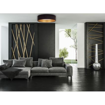 Brilagi - Plafón LED regulable VELVET SMART LED/36W/230V 55 cm 2700-6500K Wi-Fi Tuya negro/dorado + mando a distancia