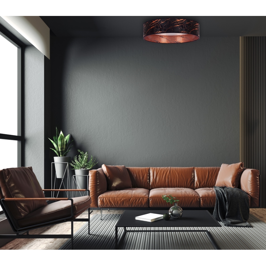 Brilagi - Plafón LED regulable VELVET SMART LED/36W/230V 55 cm 2700-6500K Wi-Fi Tuya negro/cobre + mando a distancia