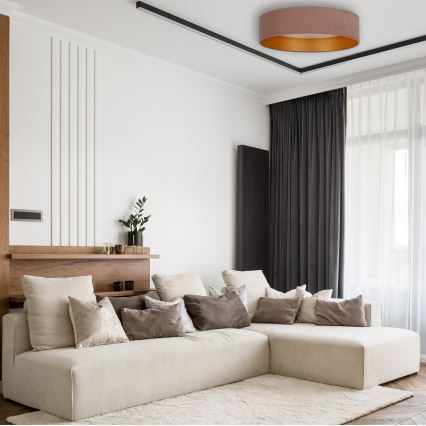 Brilagi - Lámpara de techo LED regulable VELVET SMART LED/36W/230V Ø 55 cm 2700-6500K Wi-Fi Tuya beige/dorado + mando a distancia