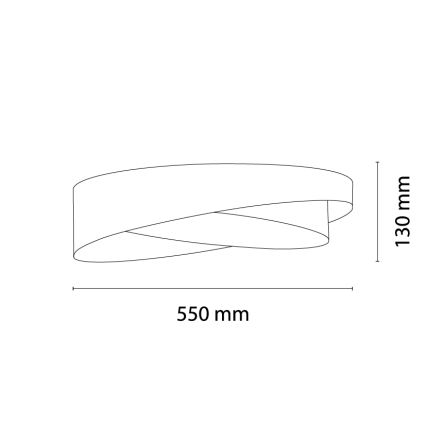 BRILAGI - Luminaria de techo regulable VELVET TWIST LED/36W/230V 3000-6000K Ø 65 cm Wi-Fi Tuya Beacon burdeos/dorado + mando a distancia