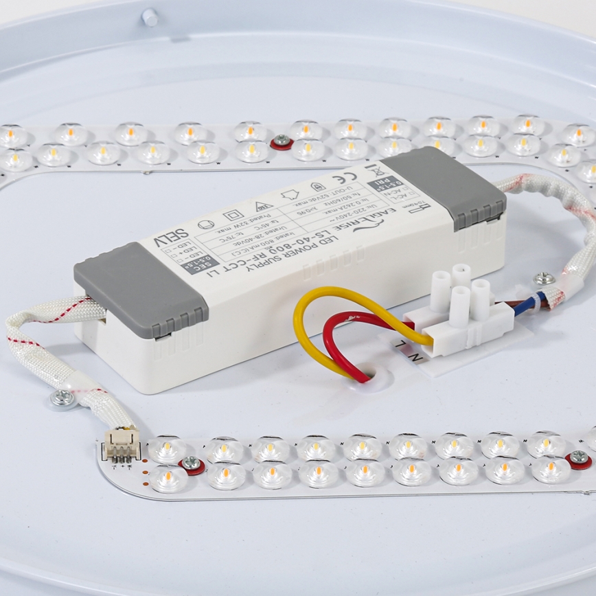 Brilagi - Lámpara de techo LED regulable WOODROUND LED/30W/230V 3000-6000K diámetro 40 cm madera CRI 90 + mando a distancia
