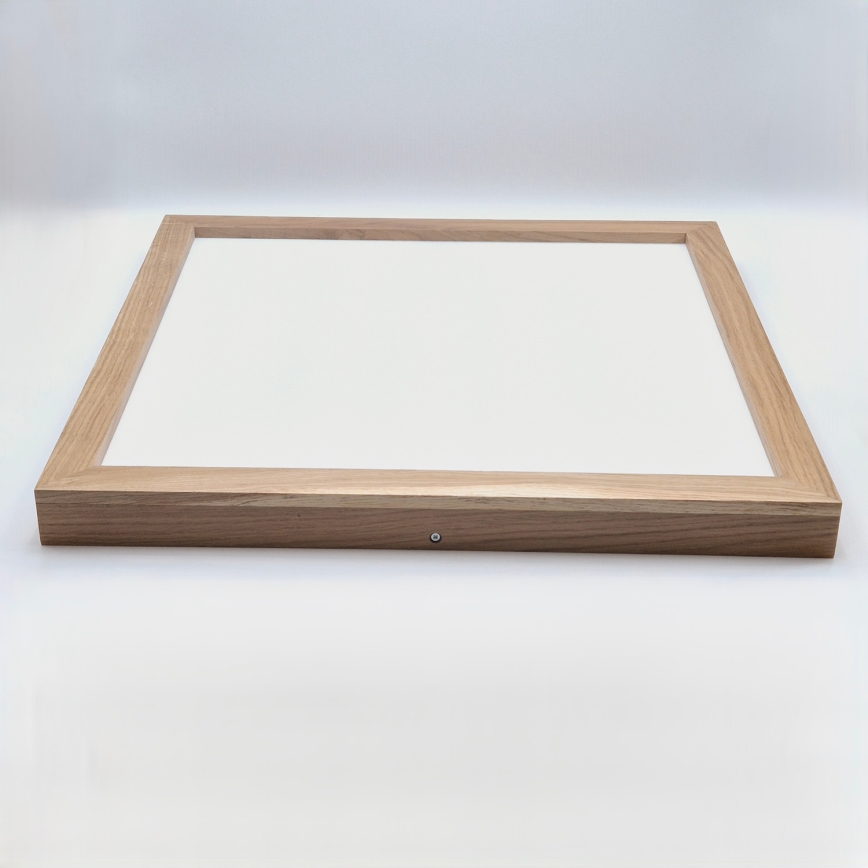 Brilagi - Luz de techo LED regulable para baño WOODY FRAME LED/50W/230V roble 60x60 cm 3000-6000K IP44 + control remoto
