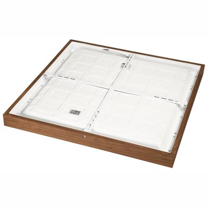 Brilagi - Luz de techo LED regulable para baño WOODY FRAME LED/50W/230V roble cereza 60x60 cm 3000-6000K IP44 + control remoto