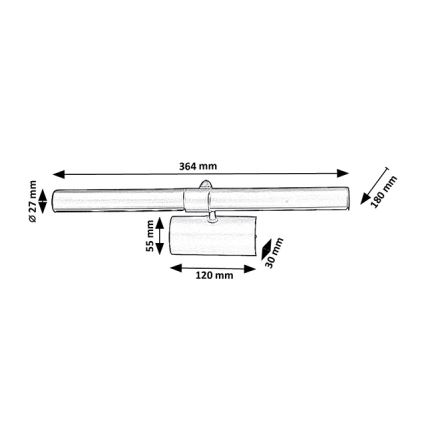 Brilagi - Lámpara para cuadros DANAE 2xE14/40W/230V dorada