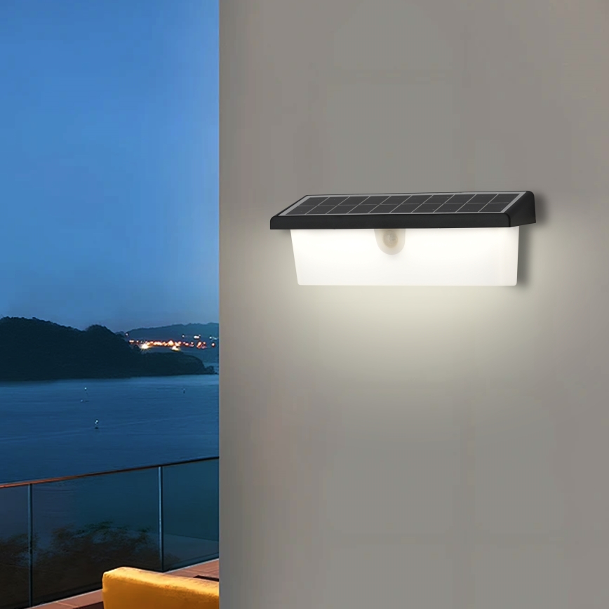 Brilagi - Lámpara solar de pared LED con sensor SUN RAY LED/6W/3,7V 2200 mAh IP44
