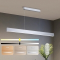 Brilagi - Lámpara suspendida por cable LED regulable SLEEKLINE SMART LED/40W/230V 3000-6000K Wi-Fi Tuya plateada + mando a distancia
