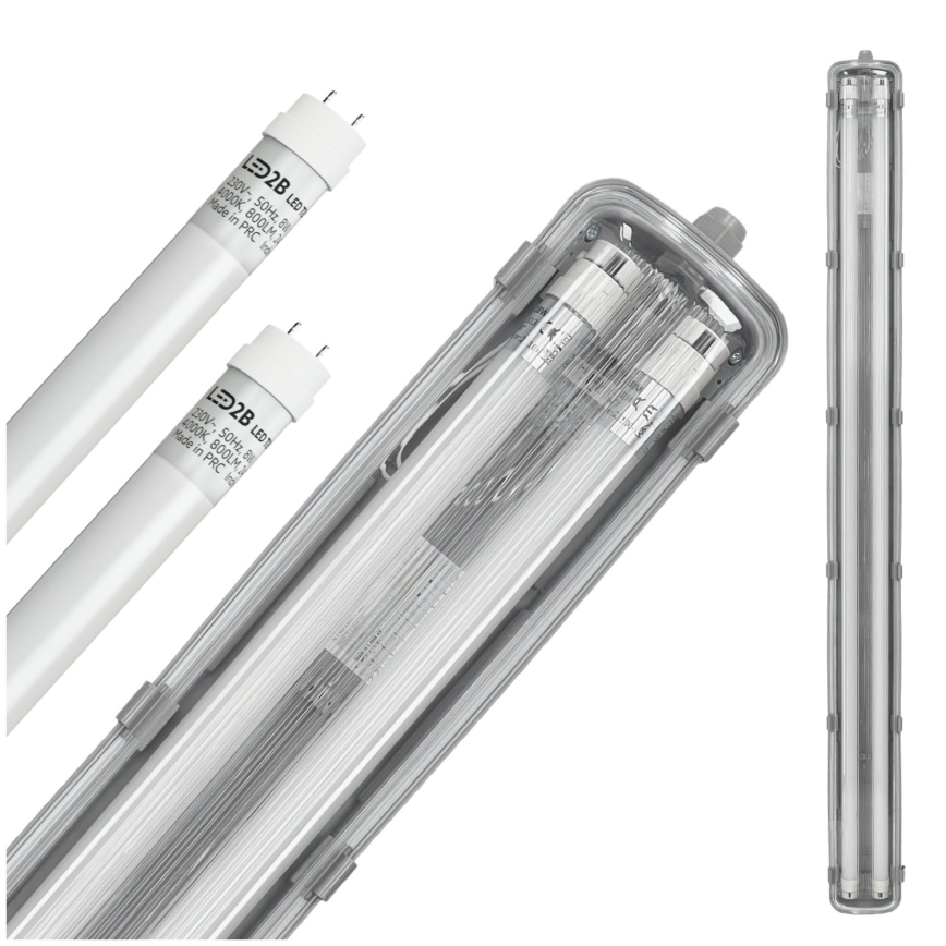 Brilagi - Lámpara técnica LED fluorescente OPTIMA T8 2xG13/18W/230V 6500K IP65 128 cm