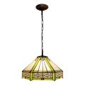 BRILAGI - Lámpara Tiffany de vitral colgante con cadena EMERALD 1xE27/60W/230V Ø 40 cm