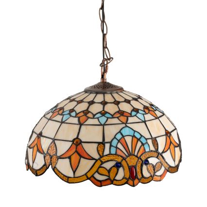 Brilagi - Lámpara Tiffany de vitral colgante con cadena MIRABELLA 1xE27/60W/230V Ø 40 cm
