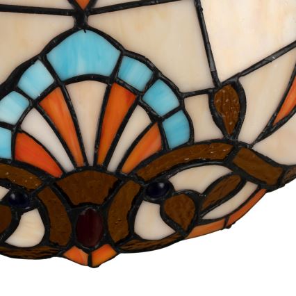 Brilagi - Lámpara Tiffany de vitral colgante con cadena MIRABELLA 1xE27/60W/230V Ø 40 cm