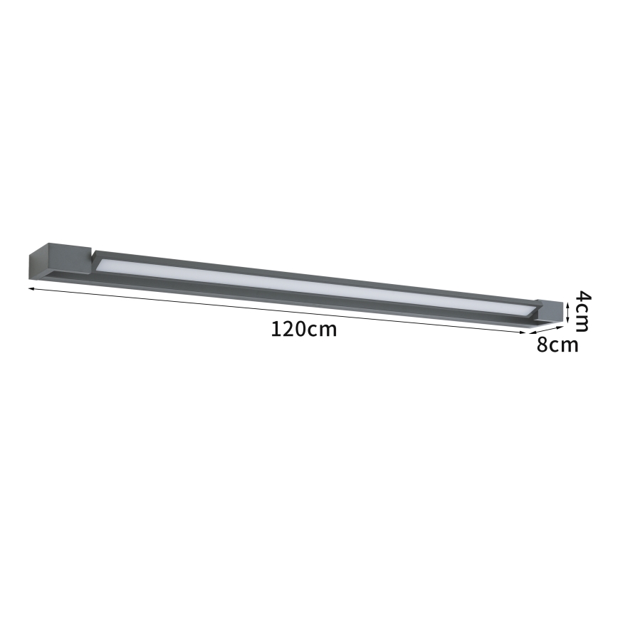 Brilagi - Luminaria de pared LED para exterior AQUA LINE LED/36W/230V 120 cm IP44 antracita CRI 90
