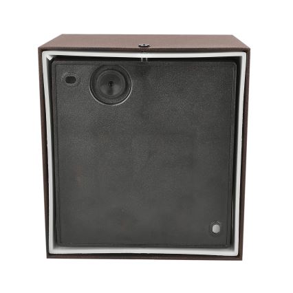 Brilagi - Aplique LED de pared exterior con sensor TERNI LED/12W/230V marrón IP44