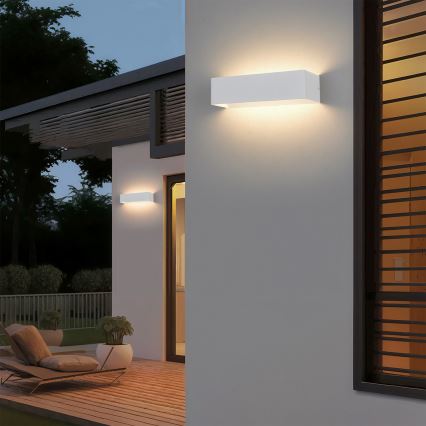 BRILAGI - LED Aplique de pared exterior DONNANI LED/12W/230V 30 cm blanco IP44