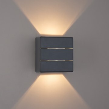 Brilagi -LED Aplique de pared exterior DOUBLERAY LINE LED/6W/230V antracita IP54