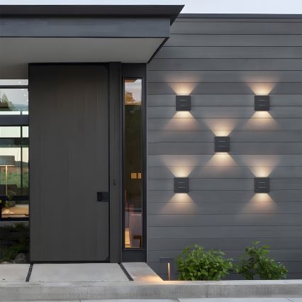 Brilagi -LED Aplique de pared exterior DOUBLERAY LINE LED/6W/230V antracita IP54