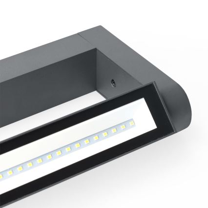 Brilagi - Aplique de pared exterior LED SALERNO LED/12W/230V 35,5 cm antracita IP65