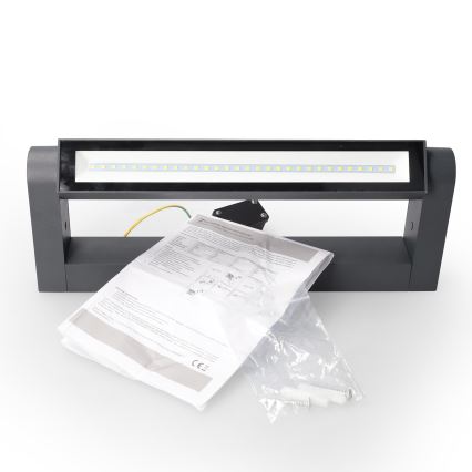 Brilagi - Aplique de pared exterior LED SALERNO LED/12W/230V 35,5 cm antracita IP65