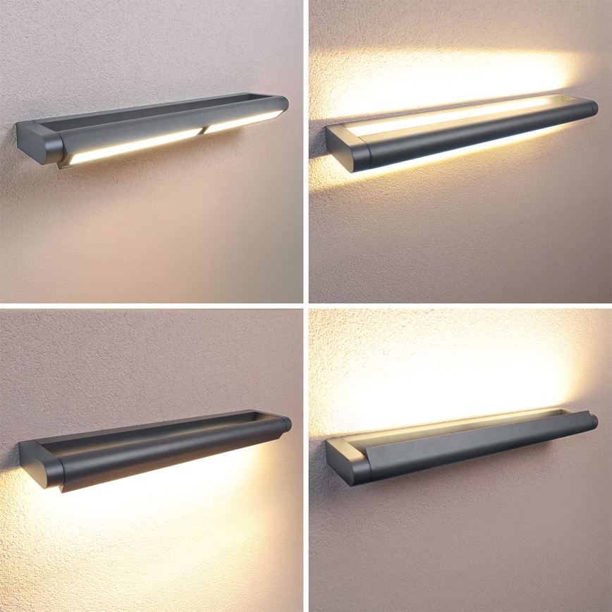 Brilagi - Aplique de pared LED para exterior SALERNO LED/24W/230V 66 cm antracita IP65