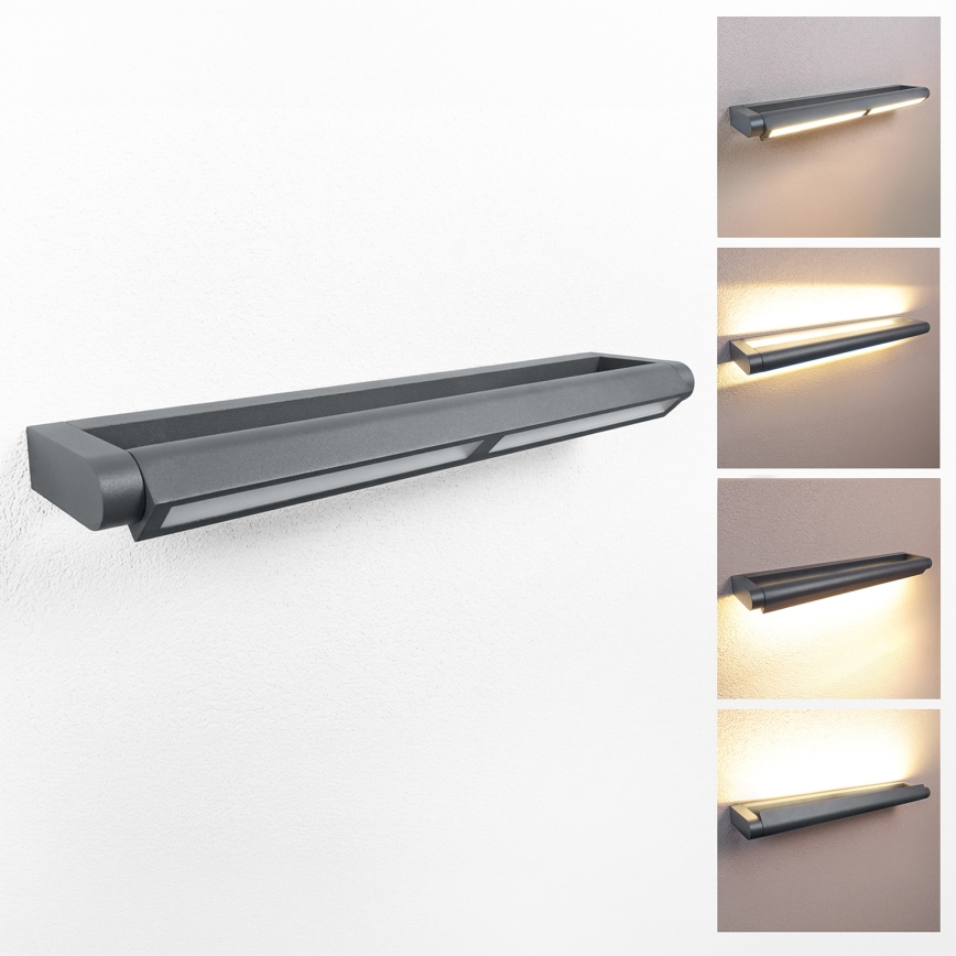 Brilagi - Aplique de pared LED para exterior SALERNO LED/24W/230V 66 cm antracita IP65