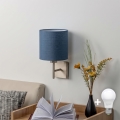BRILAGI - LED aplique de pared NUBILA 1xE27/60W/230V cromo mate/azul oscuro
