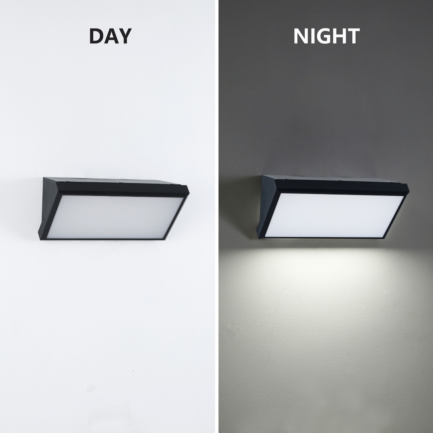 Brilagi - Aplique de pared exterior LED regulable TRIANGLE 1xE27/6W/230V 2700-6500K IP65 negro