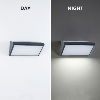 Brilagi - Aplique de pared exterior LED regulable TRIANGLE 1xE27/6W/230V 2700-6500K IP65 antracita