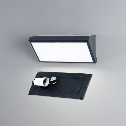 Brilagi - Aplique de pared exterior LED regulable TRIANGLE 1xE27/6W/230V 2700-6500K IP65 antracita