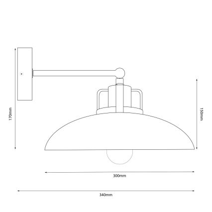Brilagi - LED Aplique FLAMENGO 1xE27/60W/230V azul