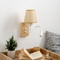 Brilagi - LED Aplique flexible NUBILA WOOD 1xE27/25W/230V + LED/3W roble/marrón claro